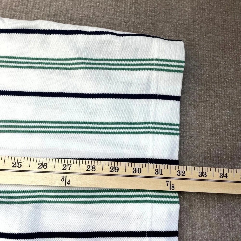 Cutter & Buck Grand Cypress Polo Shirt Mens XL White‎ Striped Cotton Performance